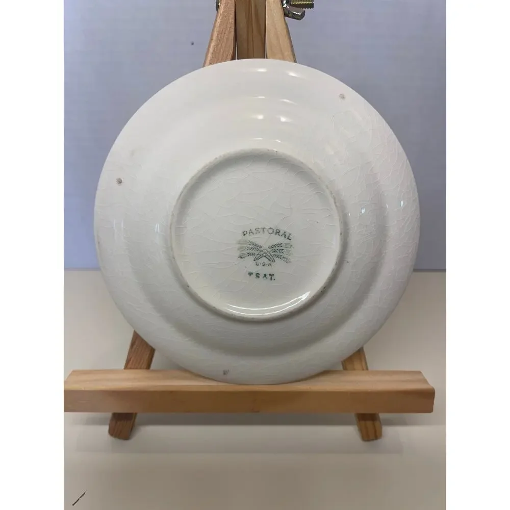 Vintage Green Homer Laughlin Pastoral Bread & Butter Plate Harvest 6 5/8”